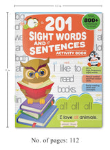 201 Sight Words and Sentences: Activity Book for Children | 800+ Sentences to Read and Practice | Ages 5–8 | 5+ Hours of Learning and Fun - Retail Maharaj