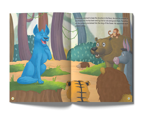The Blue Jackal - Illustrated Moral Story for Children - Retail Maharaj