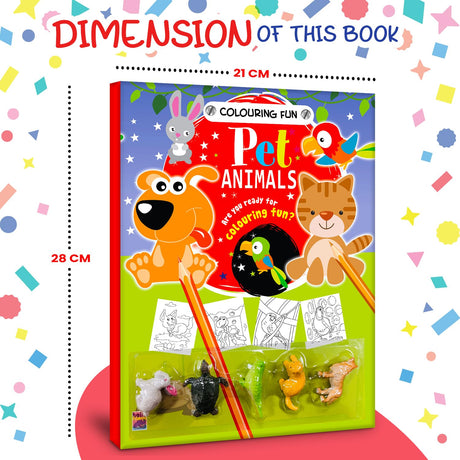 A Colouring Book Fun Pet Animals - Coloring Activity Book for Creative Kids - For 6 to 8 Years Old Kids: A Colouring Book of Fun and Pet Animals Art Book for Kids - Retail Maharaj