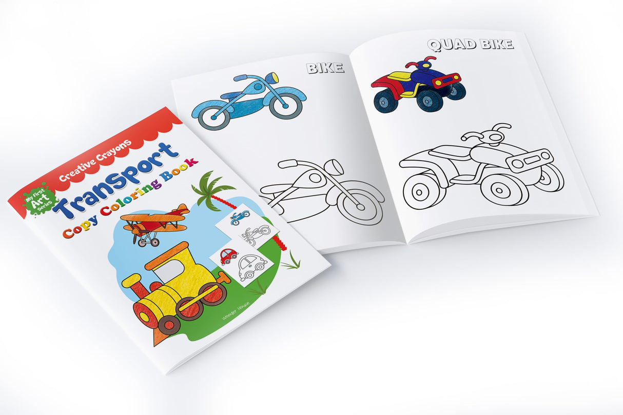 Colouring Books Super Set: Pack of 6 Crayon Copy Colour Books for Kids: Creative Crayons Series - A Pack Of 6 Crayon Copy Colour Books - Retail Maharaj