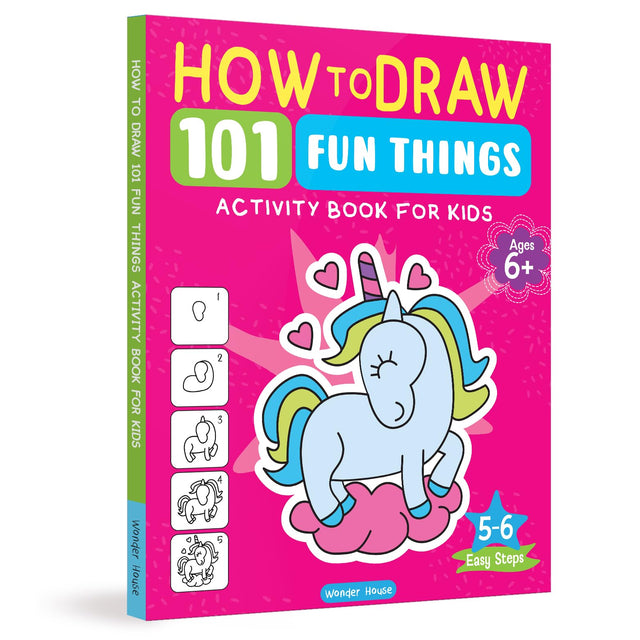 How to Draw: 101 Fun Things | Step-by-Step Drawing Activity Book for Kids | Ages 5+ | Boost Creativity & Confidence Through Art - Retail Maharaj