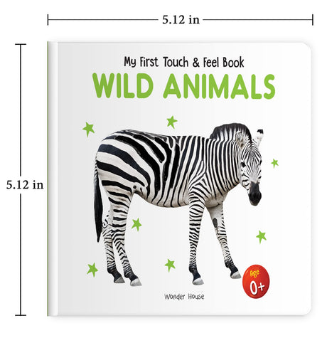 My First Book of Touch And Feel - Wild Animals : Touch And Feel Board Book For Children - Retail Maharaj