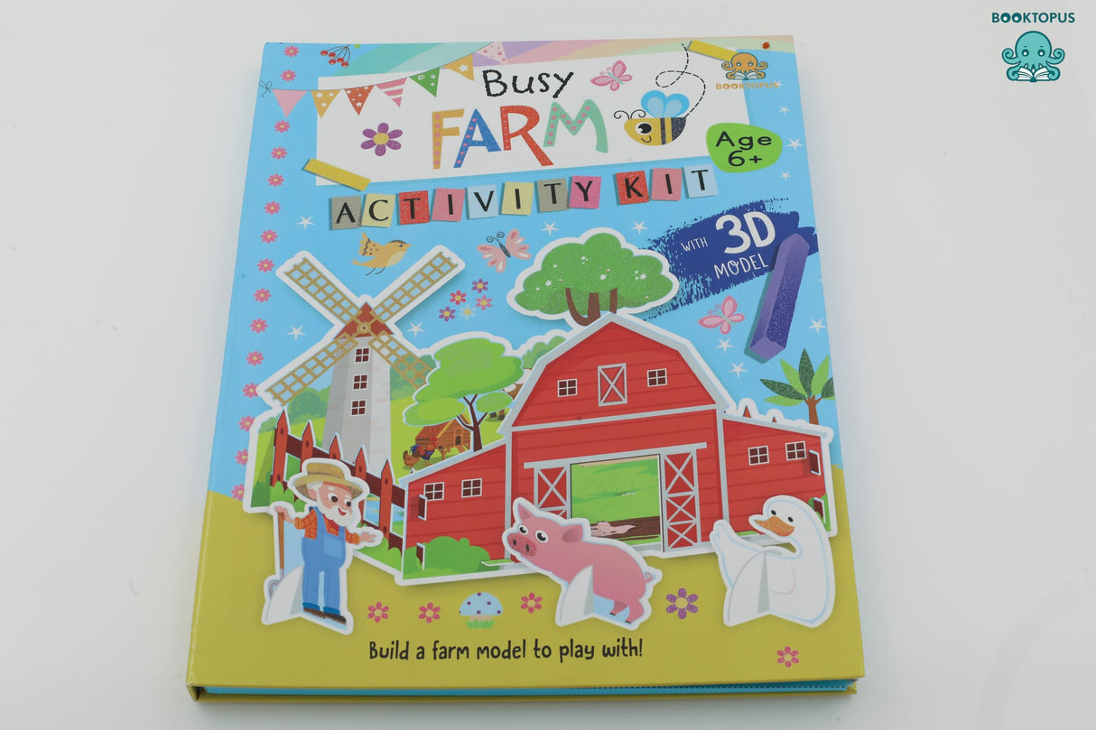 Booktopus Build It Activity Kit - At The Busy Farm 3D Model Making Kit with Book - DIY Craft Kit for Kids 3-6+ Years - Learning Through Play - Retail Maharaj