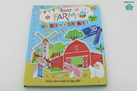 Booktopus Build It Activity Kit - At The Busy Farm 3D Model Making Kit with Book - DIY Craft Kit for Kids 3-6+ Years - Learning Through Play - Retail Maharaj