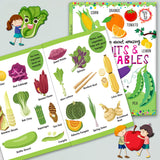 Hello Friend Books Let's Learn Giant Board Book: Fruits and Vegetables - Large Board Book with Beautifully Illustrated Images for Children to Learn - Retail Maharaj