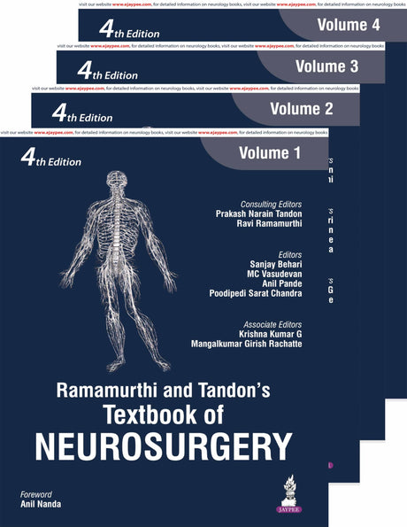 Ramamurthi and Tandon’s Textbook of NEUROSURGERY (4 Volumes) - Retail Maharaj