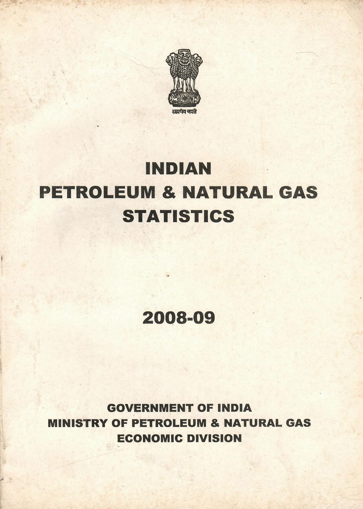 Indian Petroleum & Natural Gas Statistics 2008-09 [Paperback] Ministry of Petroleum & Natural Gas