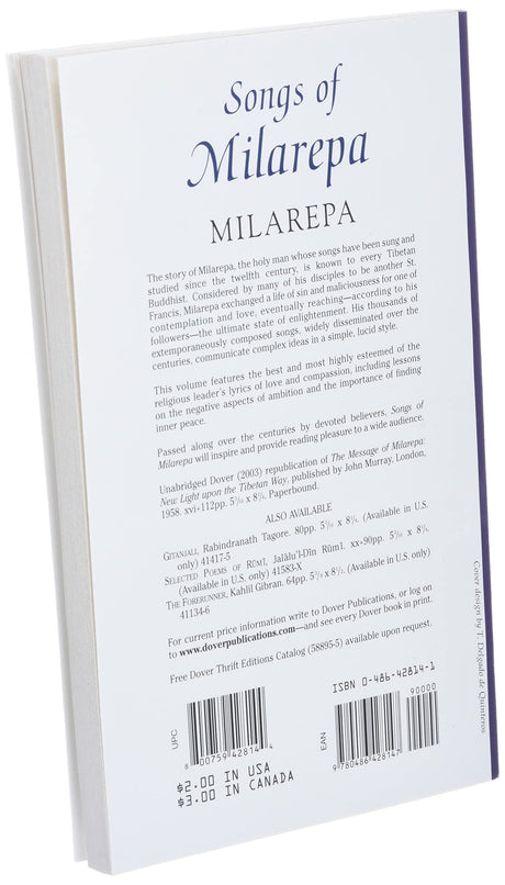 Songs of Milarepa (Thrift Editions) - Retail Maharaj