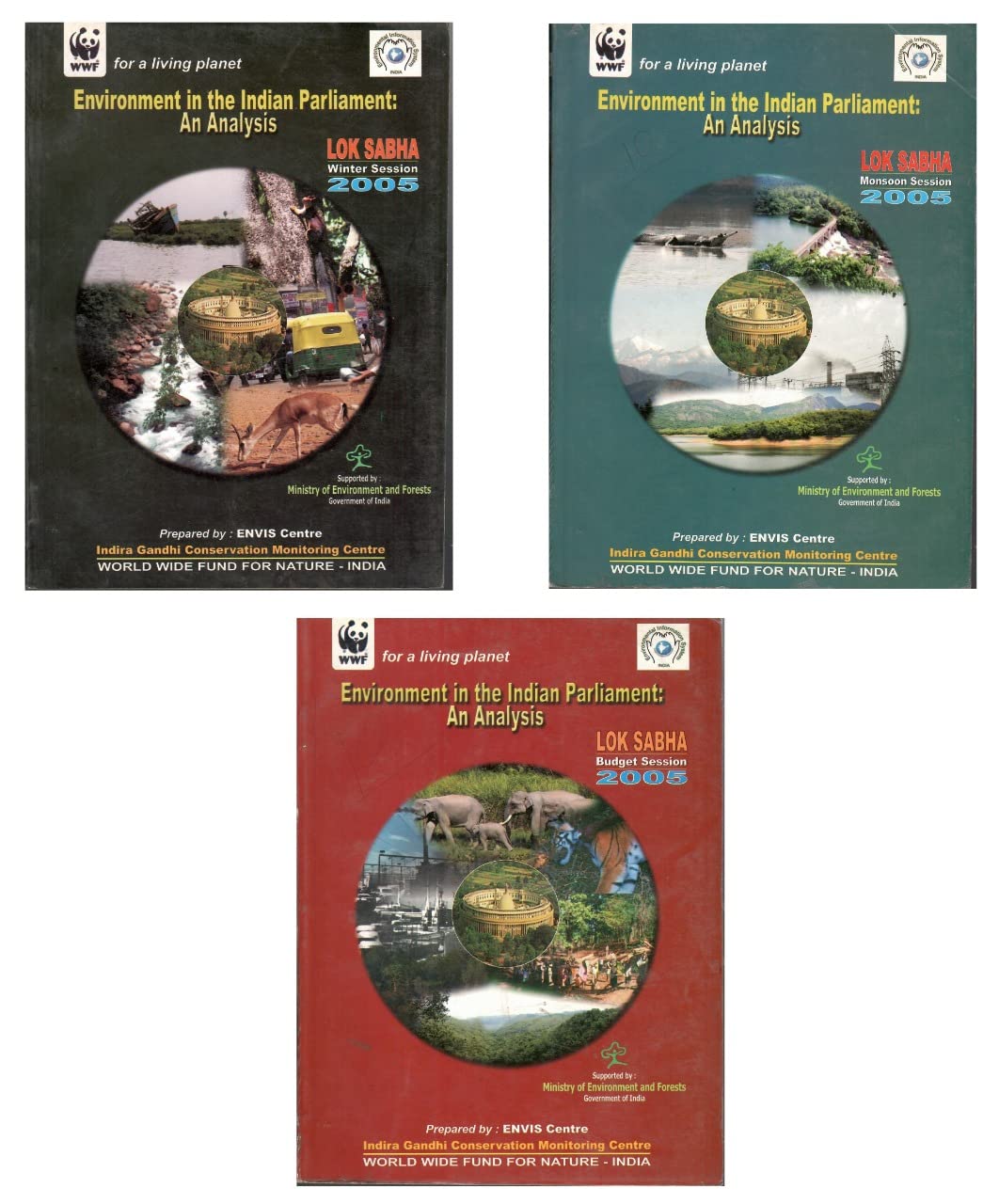 Environment In The Indian Parliament An Analysis-2005 ( Session - Winter, Budget, & Monsoom Set Of 3 Books )