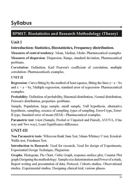 Biostatistics and Research Methodology for the Students of B.Pharm 8th Semester (First Edition, November 2025) - Retail Maharaj