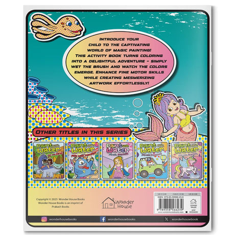 Paint with Water – Play with Mermaids Magical Painting Fun with Just Water | Ages 3–6 | Mess-Free Art for 2+ Hours of Imagination & Color Play - Retail Maharaj