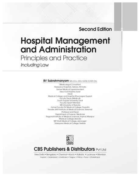 Hospital Management and Administration, 2/e | Principles and Practice Including Law (PB 2026) - Retail Maharaj
