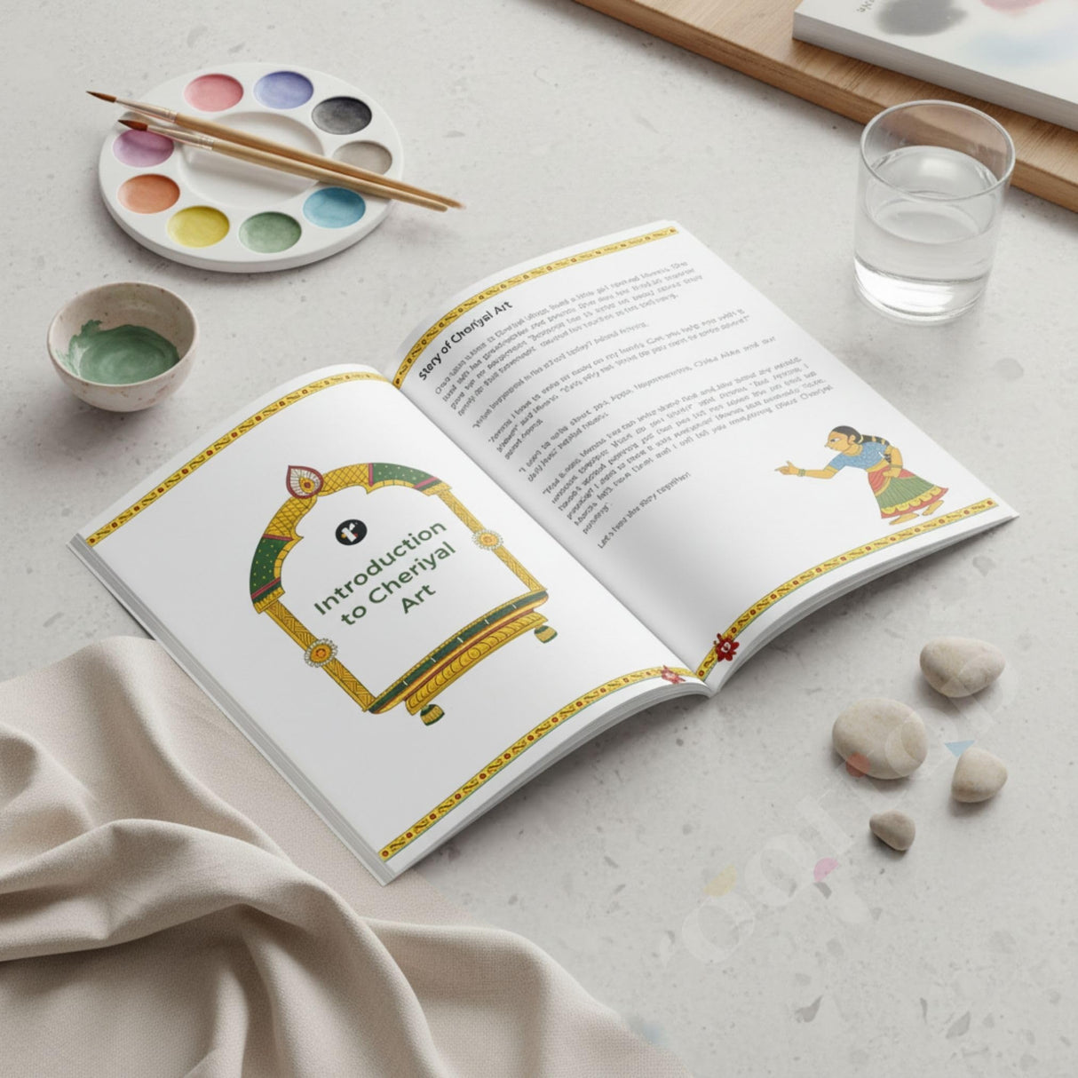 Rooftop Artventures of Cheriyal - Elementary | PAPERBACK (Softcover) | Children's Drawing & Colouring Art Book | DIY Activites, Step-by-step Simple Motifs and Compositions | kids art books: English - Retail Maharaj