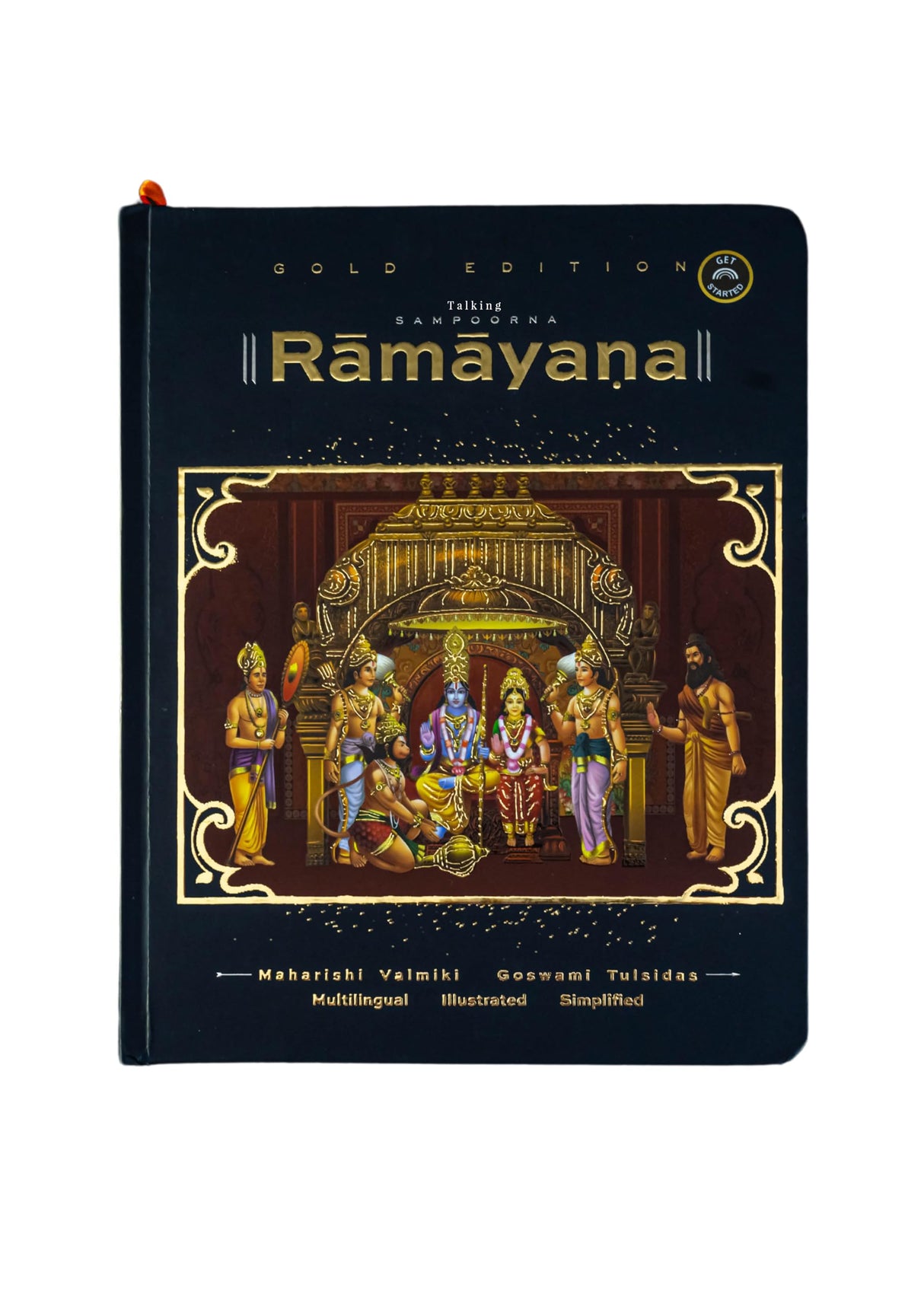 Sampoorna Ramayana The World’s First Talking Ramayana with Interactive Audio in 4 Languages | 800+ Pages, 200+ Illustrations, 24 Bhajans, Ram Katha, ... (Unveil the Divine Journey of Lord Rama) - Retail Maharaj