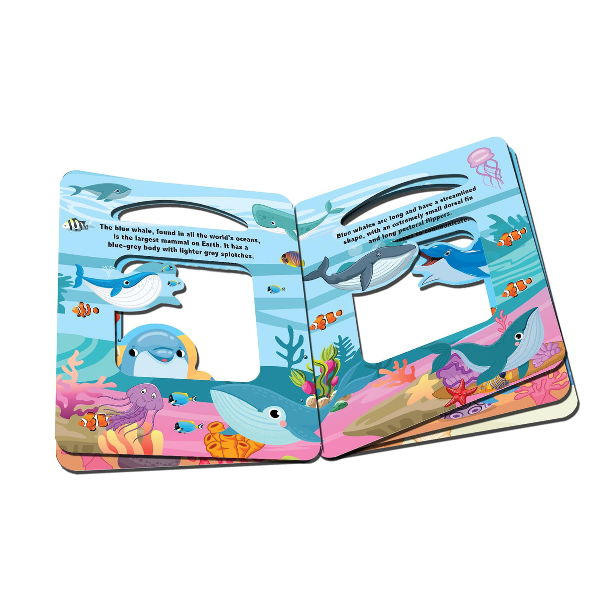 In the Ocean Die Cut Window Board Book for Kids Age 3+ | Early Learning Picture Book with Fun Sea Creature Facts, Bright Illustrations & Toddler-Friendly Die-Cut Pages - Retail Maharaj