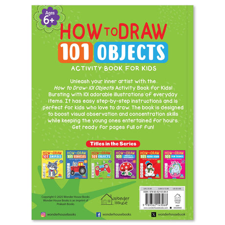 How to Draw: 101 Objects | Step-by-Step Drawing Activity Book for Kids | Ages 5+ | Build Creativity, Focus & Fine Motor Skills - Retail Maharaj