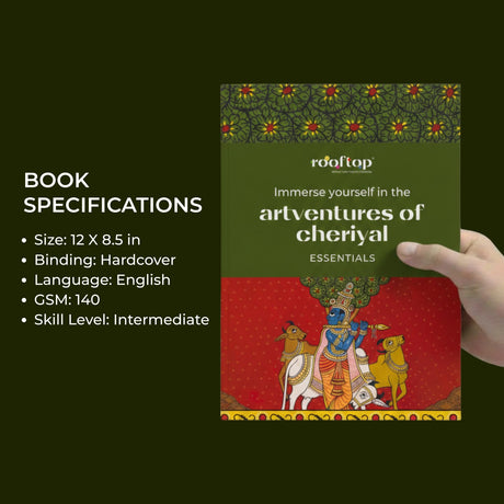 Rooftop Artventures of Cheriyal - Essentials Coloring Book | Traditional Indian Folk Art Designs | Fun & Relaxing Coloring for Kids & Adults | ... Heritage & Storytelling Culture: English - Retail Maharaj