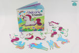 Booktopus Square Puzzle Board Book - Unicorn Friends Learning Puzzle with Easy Grip Pieces - Educational Toys for Kids 4+ Years - Motor Skil: Puzzle Book - Retail Maharaj