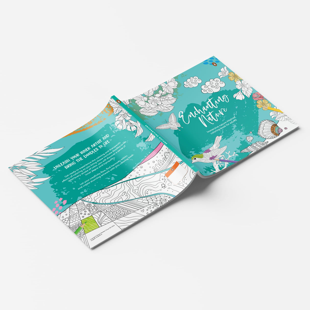 Enchanting Nature: Coloring Book for Adults with Tear out Sheets | Fun and Relaxing Doodle Designs - Retail Maharaj