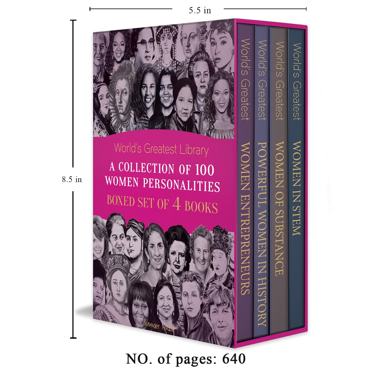 World’s Greatest Library- A Collection of 100 Women Personalities (Boxed Set of 4 books) - Retail Maharaj