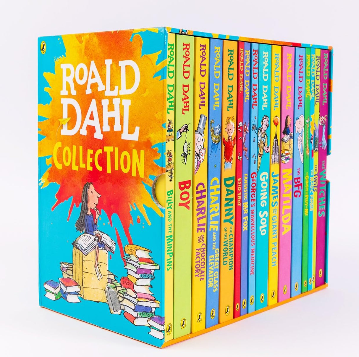 Roald Dahl Complete Collection (16 Book Boxset): Children’s Books Gift Set Featuring Matilda, Charlie and the Chocolate Factory, The BFG, The Witches & More - Retail Maharaj