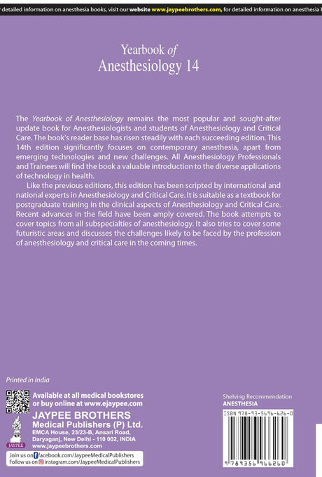 YEARBOOK OF ANESTHESIOLOGY 14 - Retail Maharaj