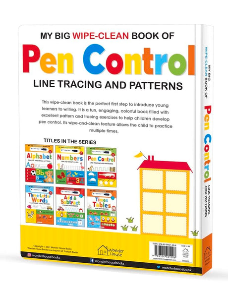 My Big Wipe And Clean Book of Pen Control for Kids : Line Tracing And Patterns - Retail Maharaj