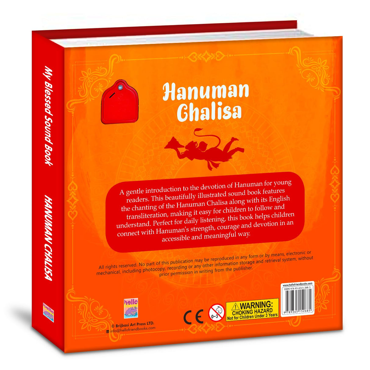 Hanuman Chalisa Mantra Sound and Story Book for kids ; India's First Mythology Shloka and Mantras Sound Book to Teach Indian Culture, Values ... Book for Toddlers, Preschoolers Early Readers - Retail Maharaj