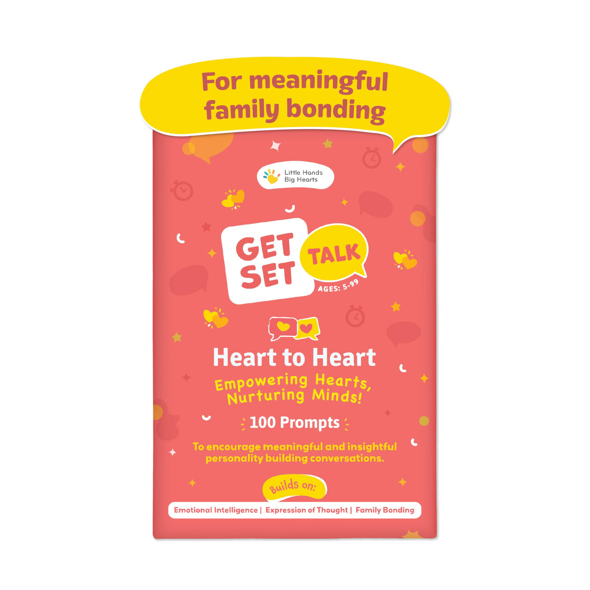 Little Hands Big Hearts - Heart to Heart Conversation Starter Cards (Ages 5 & Above) | Flash Cards for Kids, Family Bonding & Emotional Intelligence | Brain Games for Kids 9-12 - Retail Maharaj