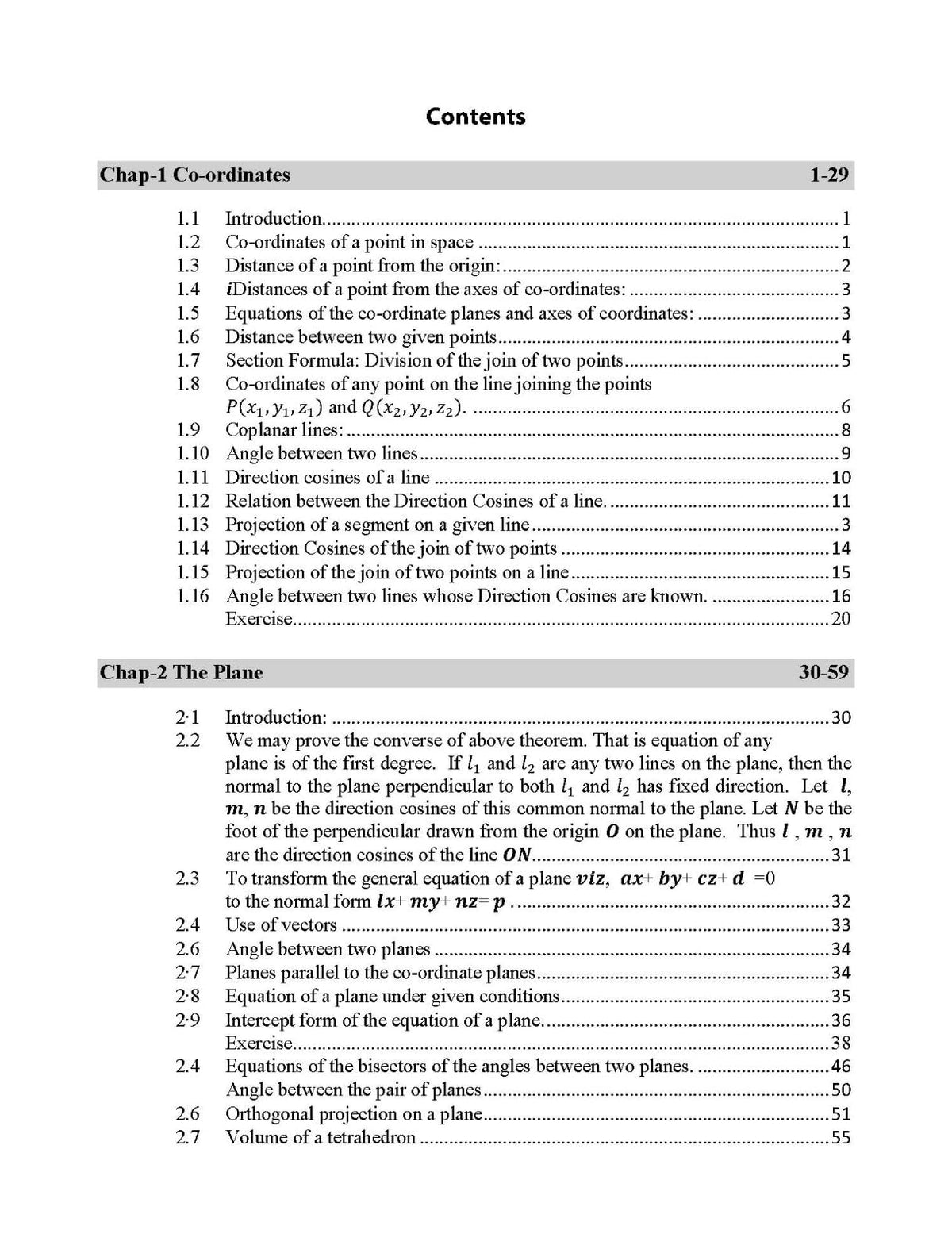 Coordinate Geometry: Three Dimensions (English Version)