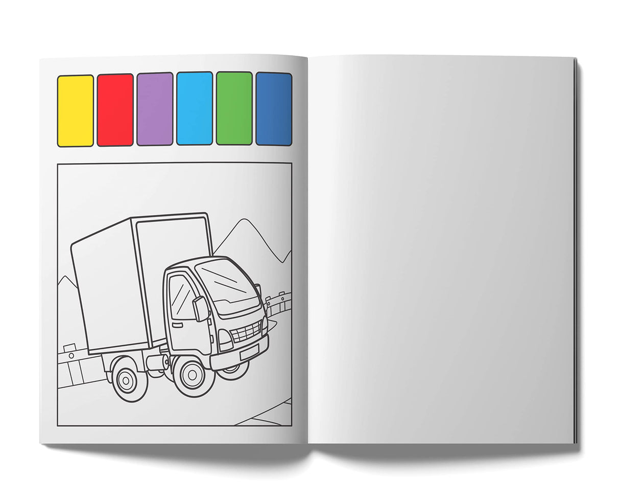 Pick and Paint Coloring Activity Book For Kids: Vehicles - Retail Maharaj