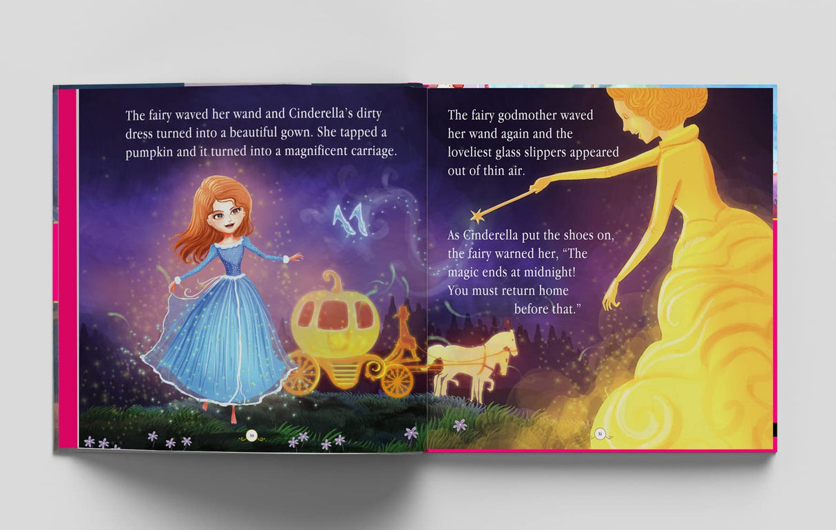 Princess Fairy Tales: Ten Traditional Fairy Tales For Children (Abridged and Retold With Large Font For Easy Reading) 8 Inches X 8 Inches - Hardback - Retail Maharaj