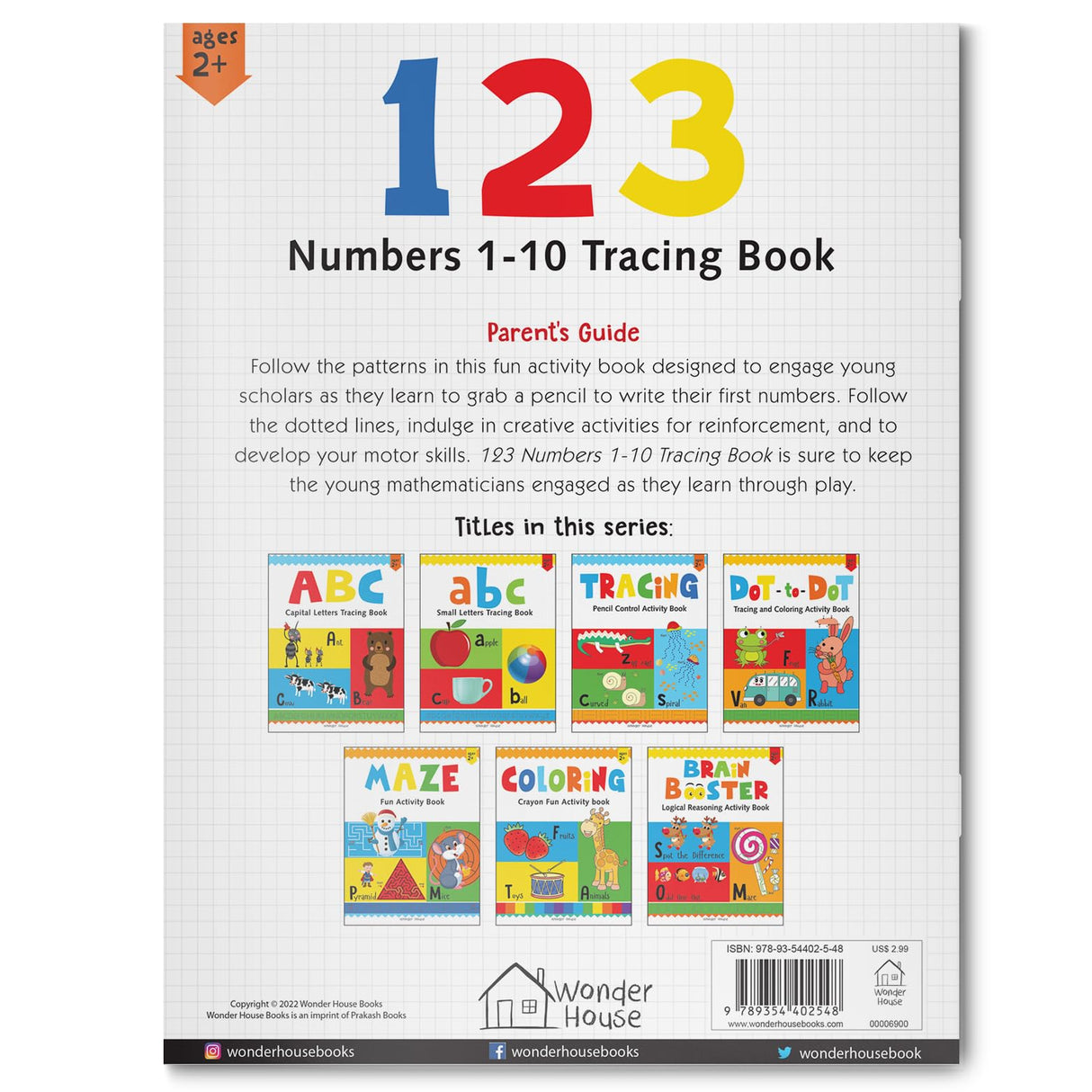 Preschool Activity Book: 123 – Numbers 1–10 Tracing Book for Kids Ages 3–5 | Learn to Count, Trace & Write Numbers with Fun Activities | Early Math Skills Workbook | 2+ Hours of Learning Fun - Retail Maharaj