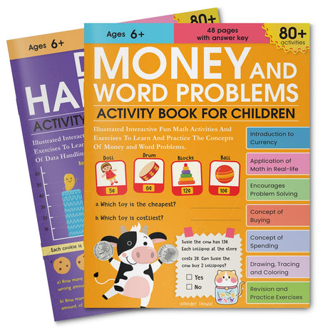Money and Word Problems: Activity Book for Children Fun Math Word Challenges & Everyday Concepts | Ages 6–9 | Strengthen Reasoning & Problem-Solving Skills - Retail Maharaj