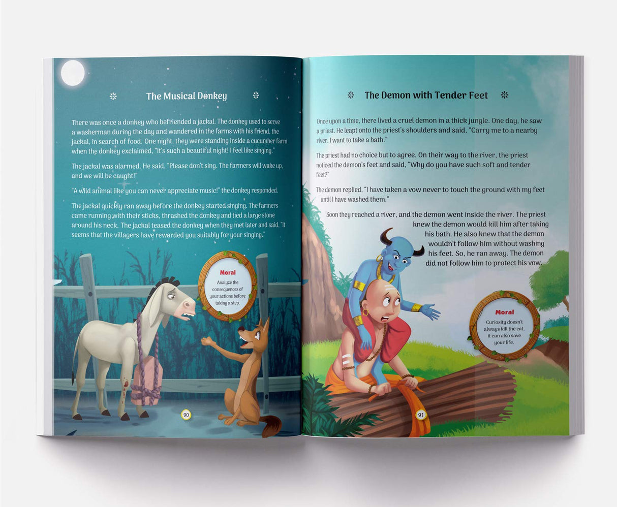 101 Tales The Great Panchatantra Collection - Collection of Witty Moral Stories For Kids For Personality Development (Hardback) - Retail Maharaj