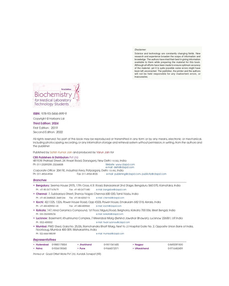 Biochemistry For Medical Laboratory Technology Students 3Ed (Pb 2024) - Retail Maharaj