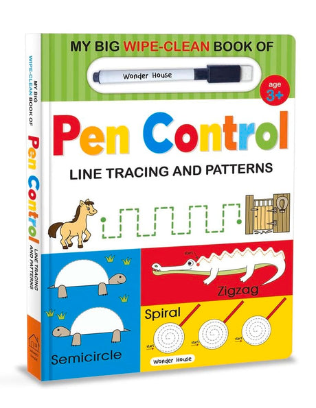 My Big Wipe And Clean Book of Pen Control for Kids : Line Tracing And Patterns - Retail Maharaj