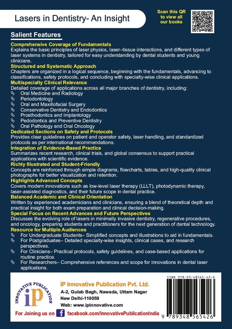 Lasers in Dentistry- An Insight (First, 2025) - Retail Maharaj
