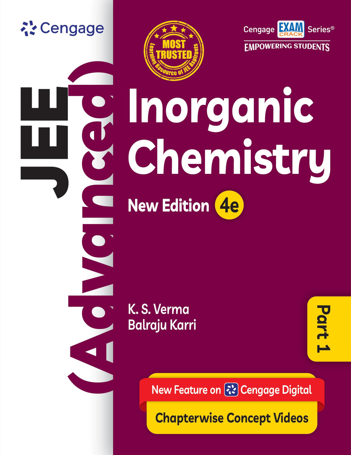 Cengage JEE (Advanced) Inorganic Chemistry Part 1 with Chapterwise Concept Videos & Online Assessments