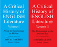 A Critical History Of English Literature - Volume I & Ii (combo Pack) - Retail Maharaj