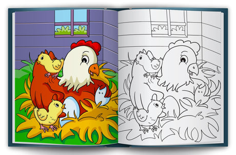 Let’s Colour the Farm Animals: Activity & Colouring Book for Kids Ages 3–9 | Perfect Gift for Drawing, Painting & Creativity | Premium Paper Quality - Retail Maharaj
