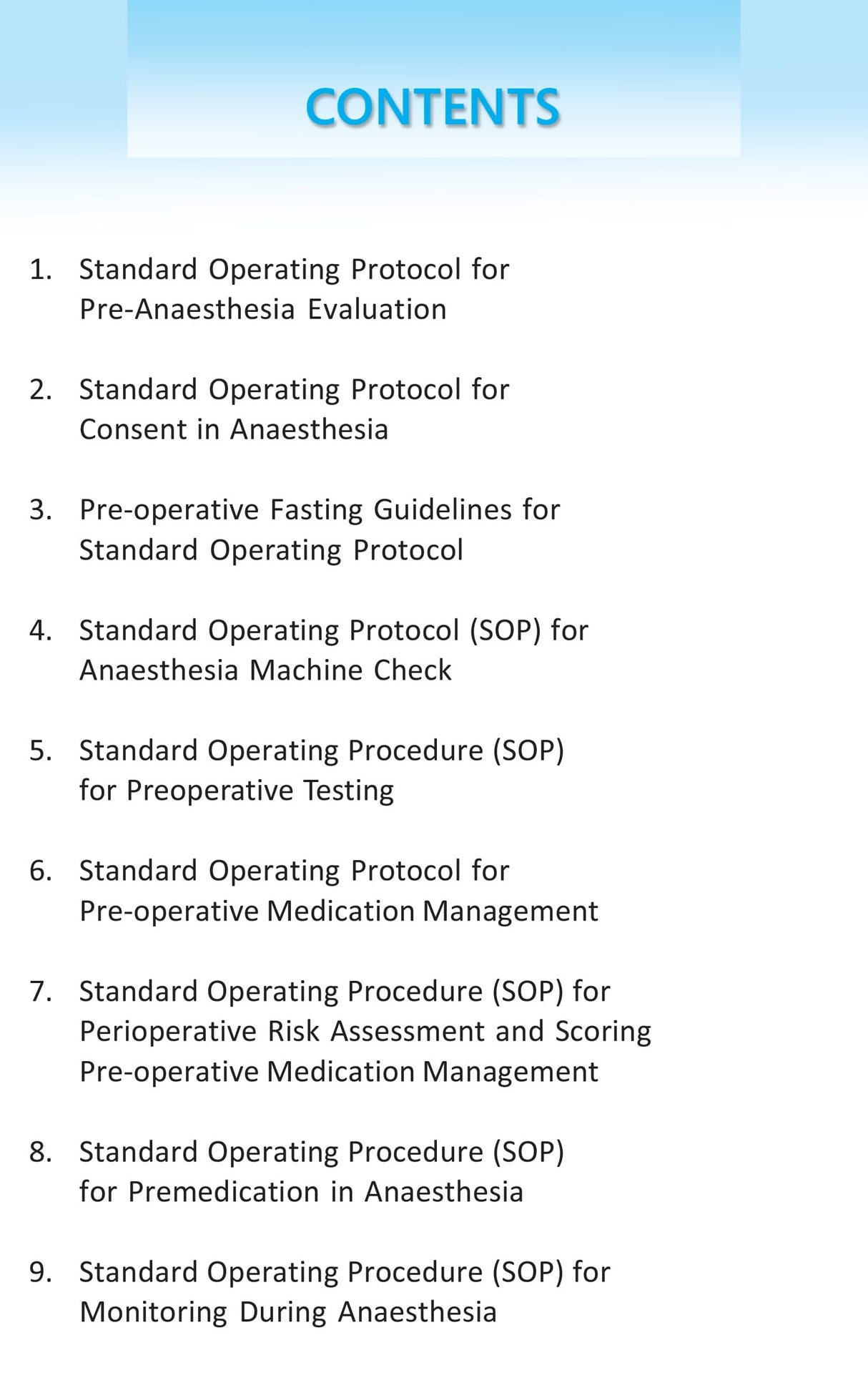 Standard Operating Protocols in Anaesthesia - Retail Maharaj