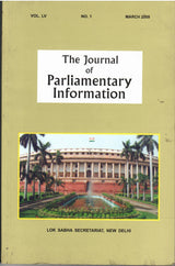 Lok Sabha Secretariat - The Journal Of Parliamentary Information Vol. LV ( March, 2009 No. 1)