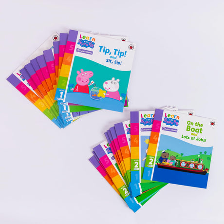 Learn with Peppa: Peppa Pig Phonics Tuckbox (20 Books Boxset Level 1 and Level 2)| Ideal for Preschool and Kindergarten Learning - Retail Maharaj