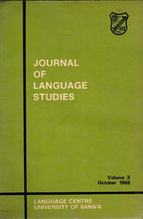 Journal Of Language Studies - Vol. 3 , October 1986