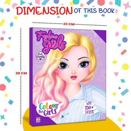 Fashion Coloring Book - 1 for Girls : Beauty Coloring Pages for Girls, Kids and Teens with Gorgeous Fun Fashion | Simple and Cute designs | Amazing ... Book for Girls | Great Gift for Girls - Retail Maharaj
