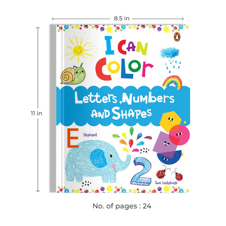 I Can Color - Letters, Numbers and Shapes: A Fun Coloring Book for Preschool Kids and Toddlers | Large Pictures to Color ABCs, 123s, and Basic Shapes ... Early Learning Series] (I Can Color Series) - Retail Maharaj