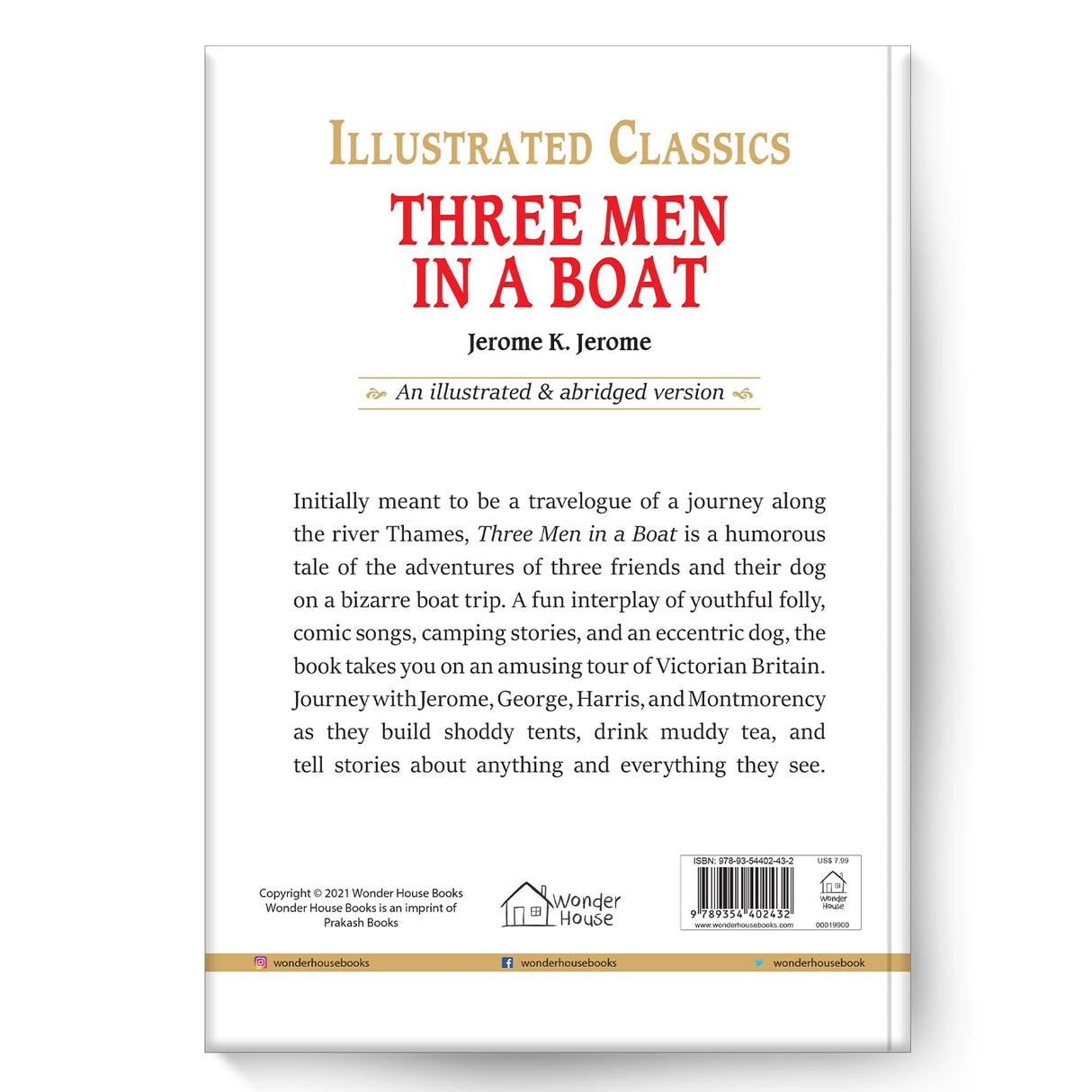 Three Men in a Boat : Illustrated Abridged Children Classics English Novel with Review Questions - Retail Maharaj