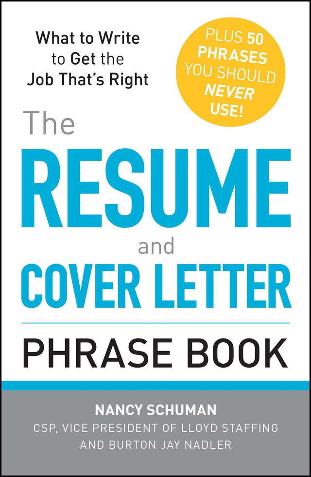 The Resume and Cover Letter Phrase Book: What to Write to Get the Job That's Right - Retail Maharaj