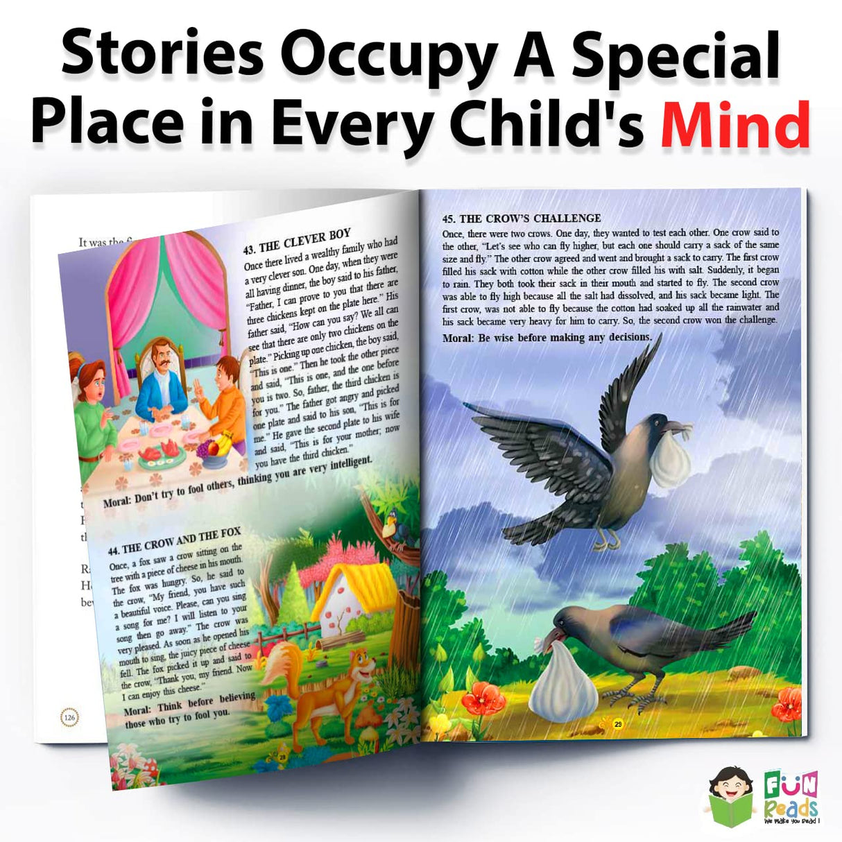 FUN READS 51 Best Loved Stories | Pack of 10 Books | Paperback Edition | Pastime Favorite | Bedtime Stories | Mythological, Fairy Tales & Moral Knowledge Books for Children - Retail Maharaj
